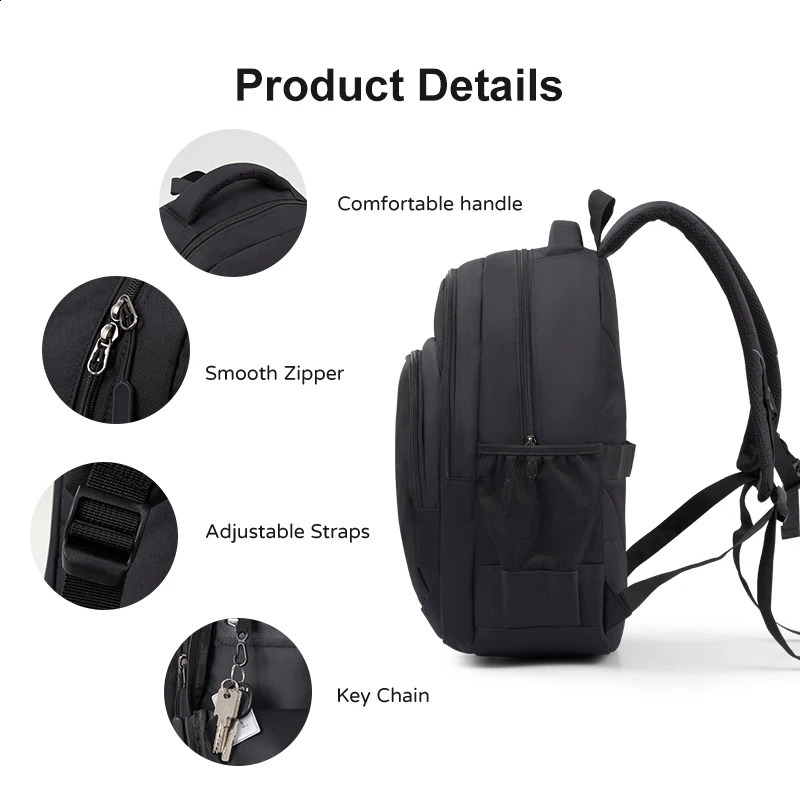 OIWAS Fashion Water Resistant Business Backpack For Men Travel Notebook Laptop Backpack Bags 15.6 inch Male Mochila For Teen 240813