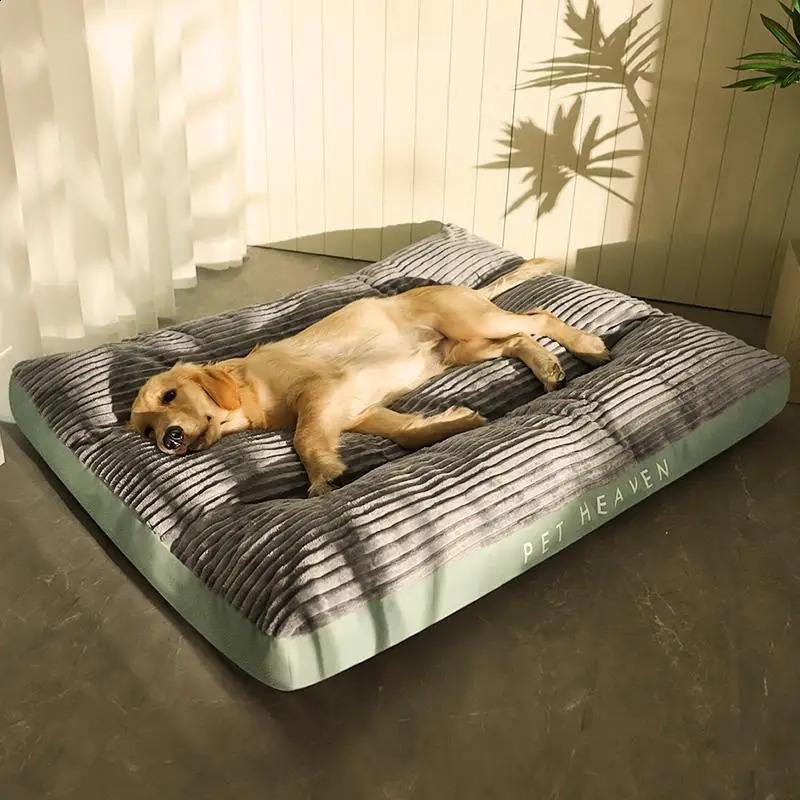 Corduroy Dog Mat Plush Dog Bed for Small Medium Large Dogs Detachable Washable Pet Sleeping Bed Mat Pet Supplies 240812