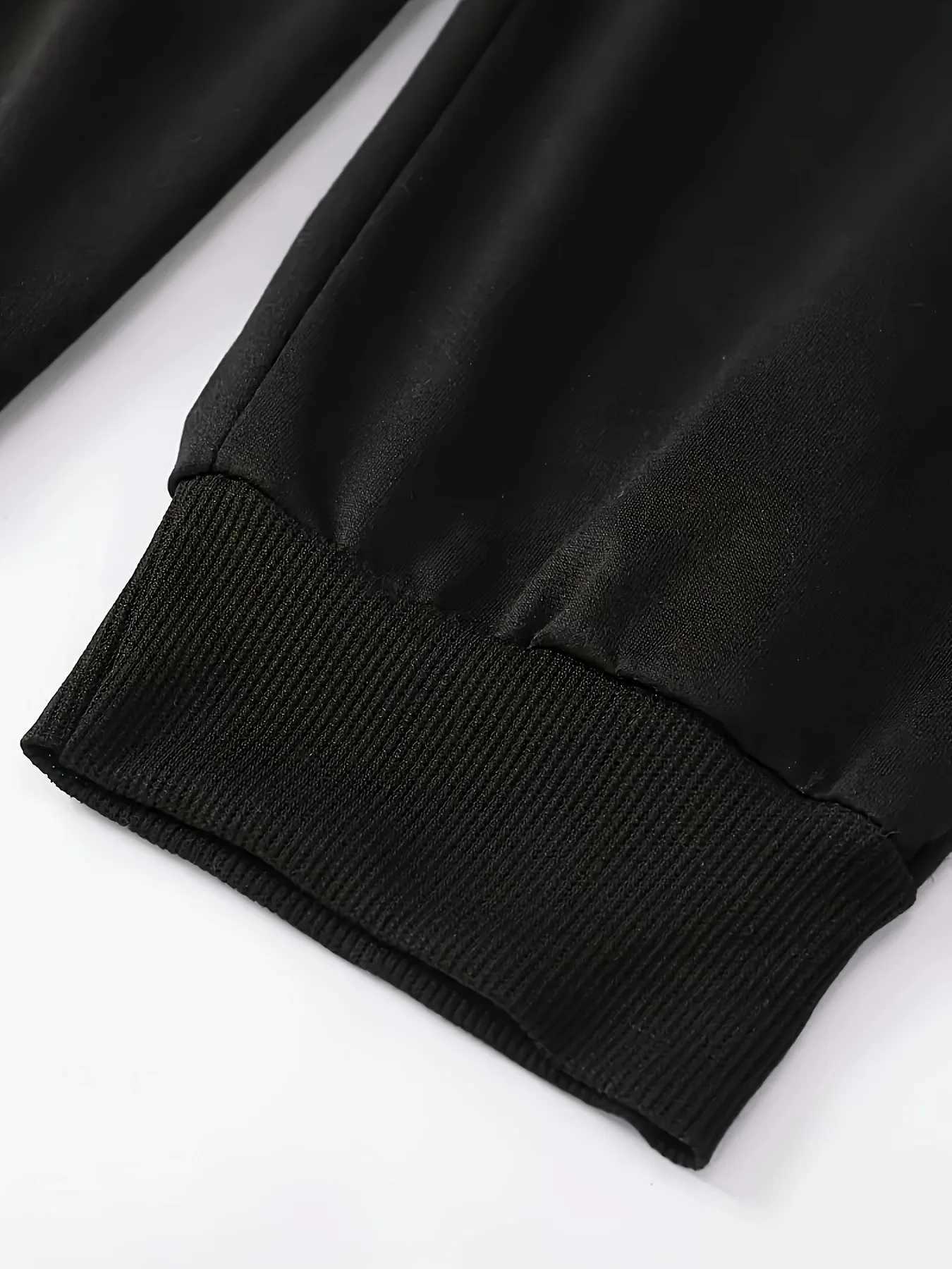 Mens sports pants spring and autumn wool pants sports pants casual drawstring pockets mens oversized sports pantsW240725
