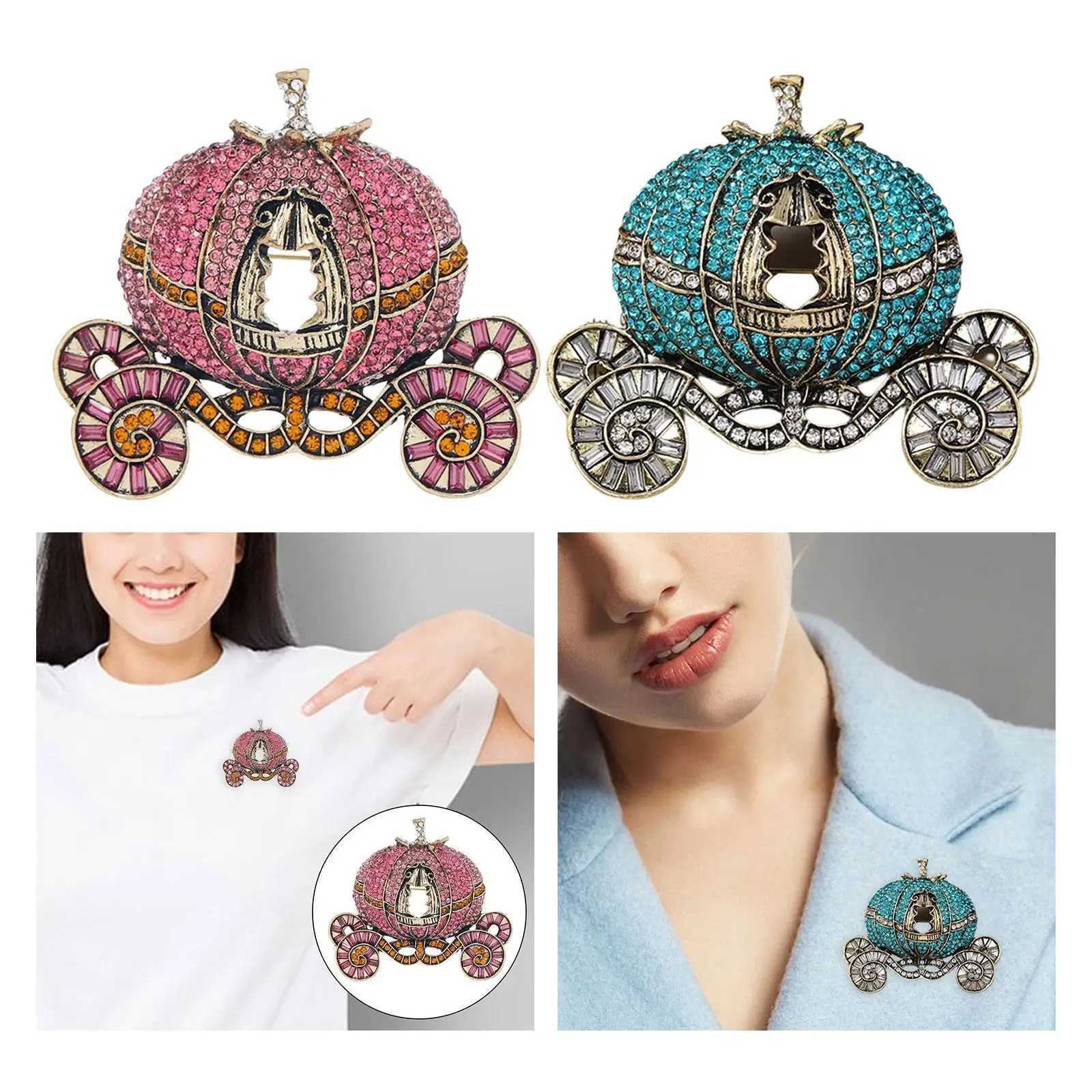 Pumpkin carrier brooch vintage lapel pin for wedding party hats W240815