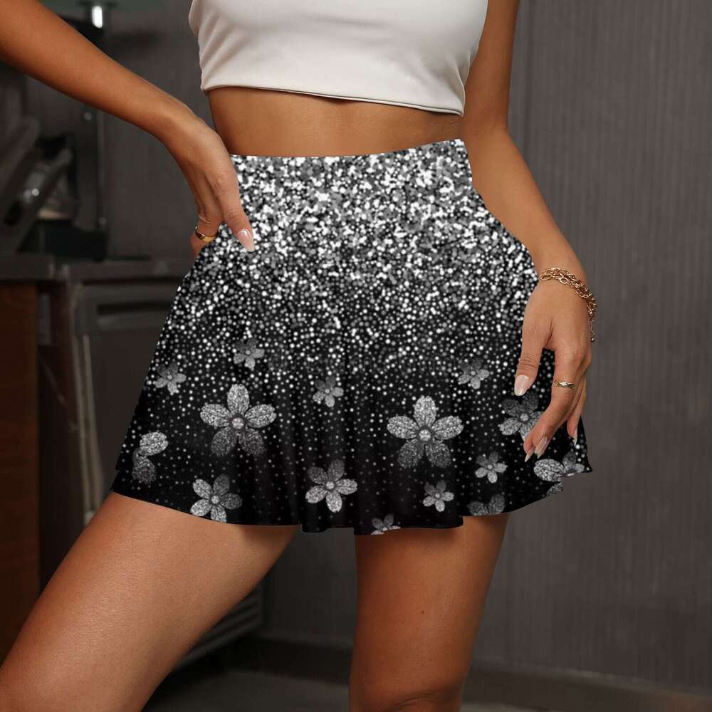 Summer 2024 Women Sports Tennis Dance Fiess Short Quick Drying Solid Female Lining High Waist Mini Golf A Line Skirts
