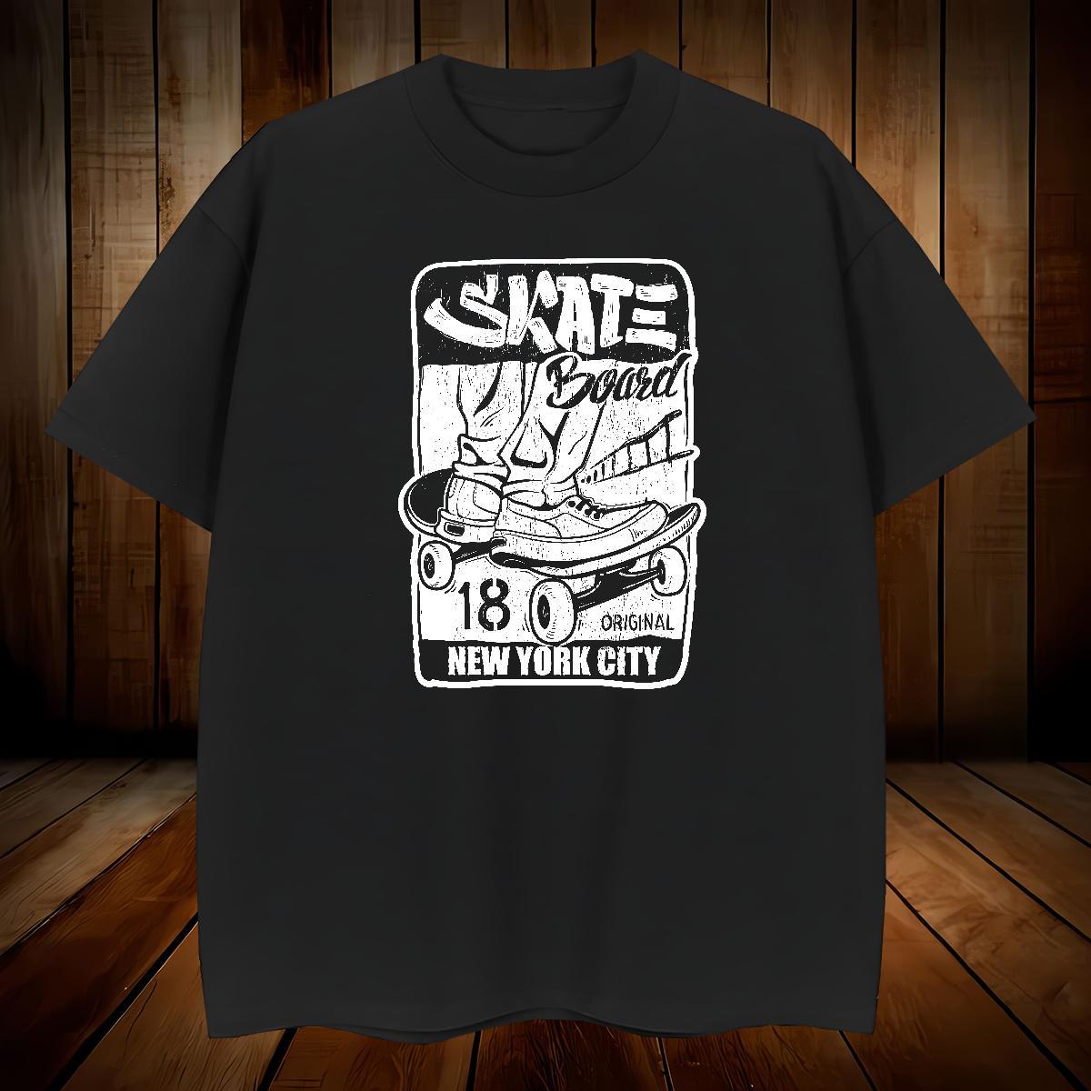 Mens T Shirts 100% Cotton 230g Lines Street Crew Neck Cartoon Printing L-4XL Tshirts Fashion New Loose Fit Clothes