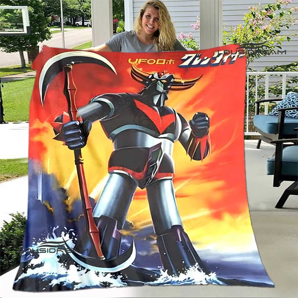 UFO ROBO GRENDIZER GOLDORAK printing blanket anime blanket Picnic blanket blankets for beds Birthday Gift Y240815