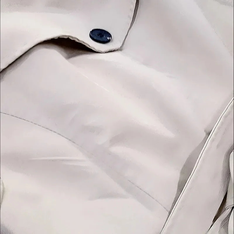 Casual double breasted ultrathin trench jacket Korean 5XL windproof classic and elegant womens Gabadian fashion with outerwear for Year 240814