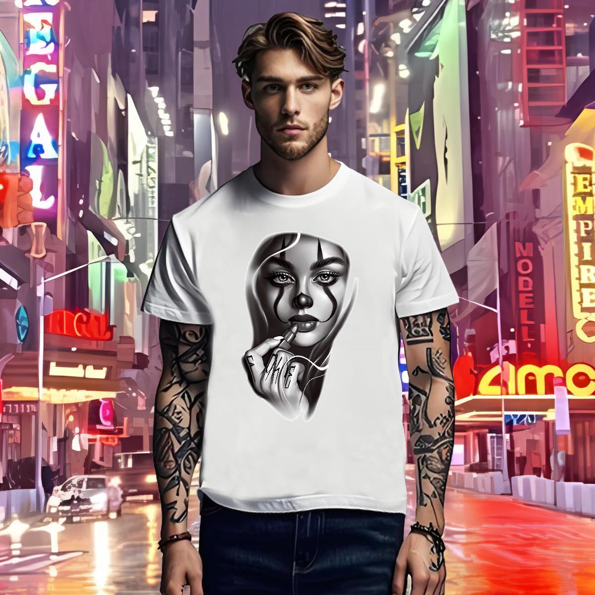 T shirt 230g Cotton nun Beach Short Sleeve O-Neck Custom Cartoon Couples T Shirts Fashion Designer Cool Tops Tees