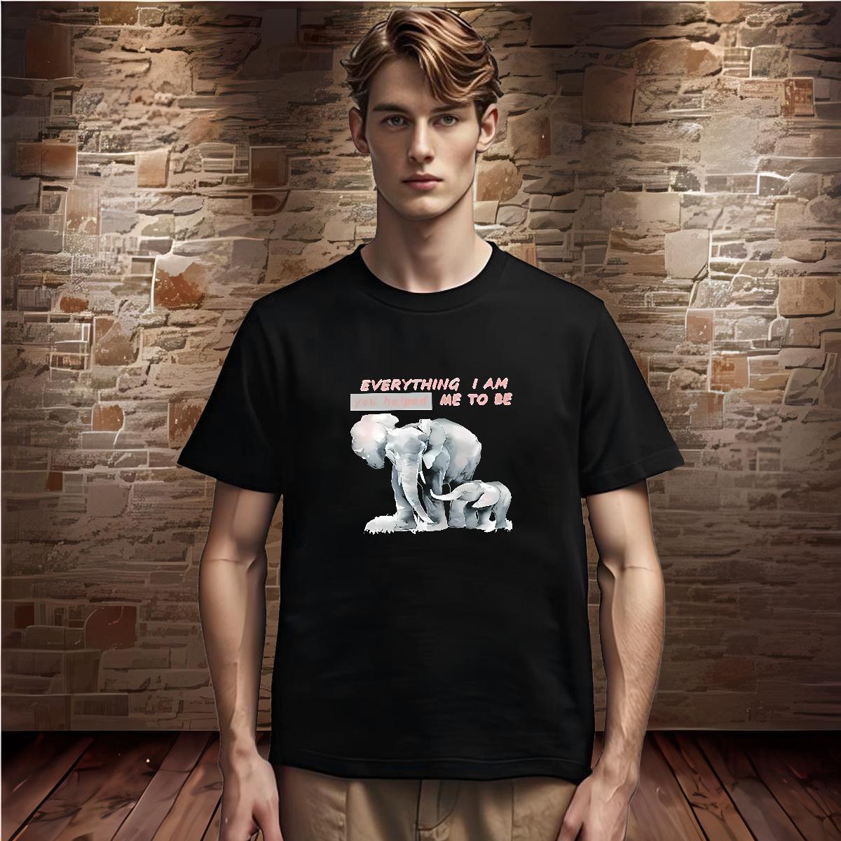 Man T Shirts 230g Pure Cotton Elephant Street wear Hip Hop Crew Neck Breathable DIY Logo Oversized Mens Tshirts New Arrival Wholesale Wear