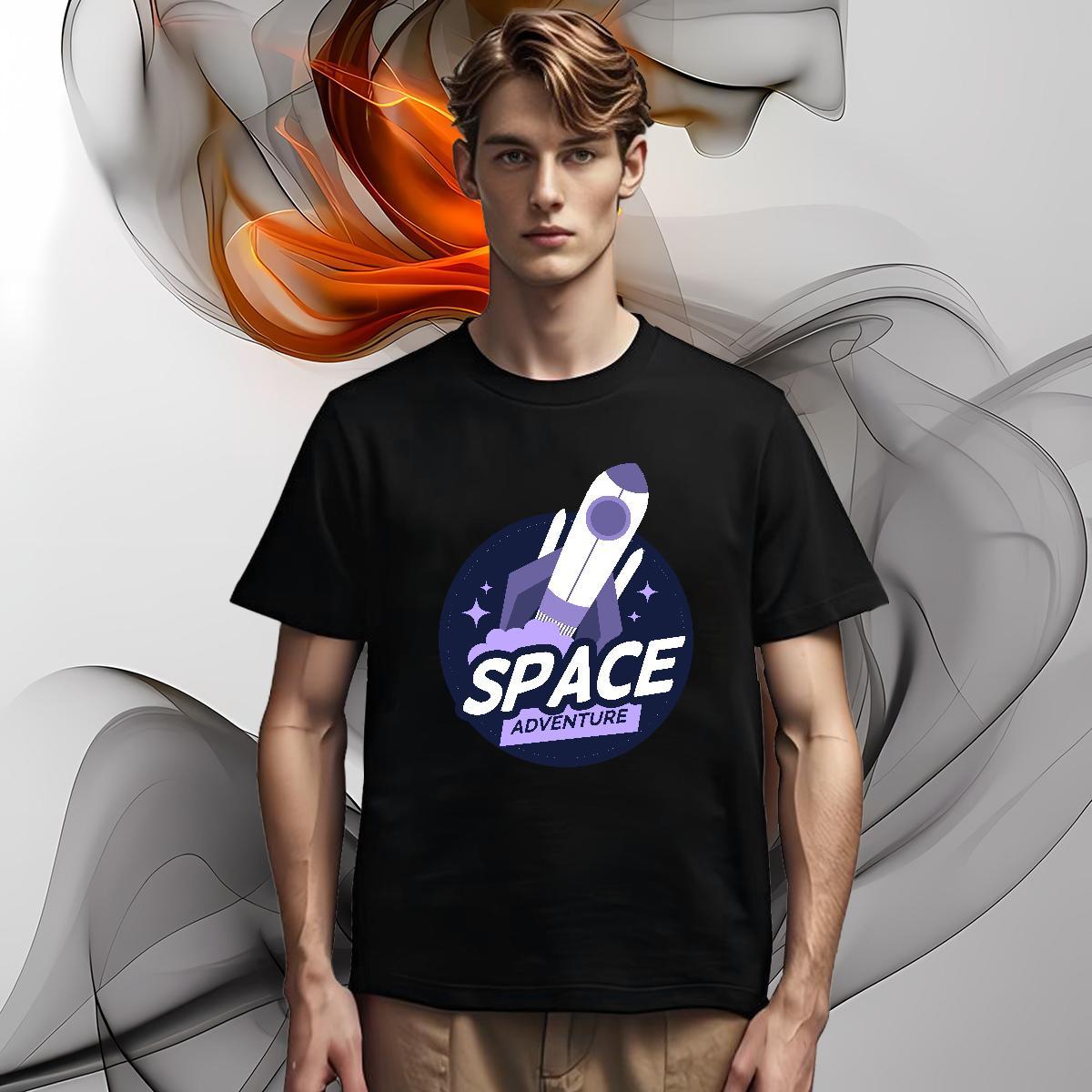 T-Shirts for Men 230g Pure Cotton universe Hip Hop Street Breathable Short Sleeve Custom Print Oversized Mens Tshirts Classic Designer Clothes