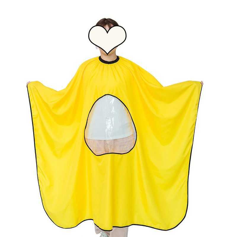 Professional Barber Cape Large Barber Clothe Barber Salon with Perspective Window Cape Adjustable Elastic Necklace W240814