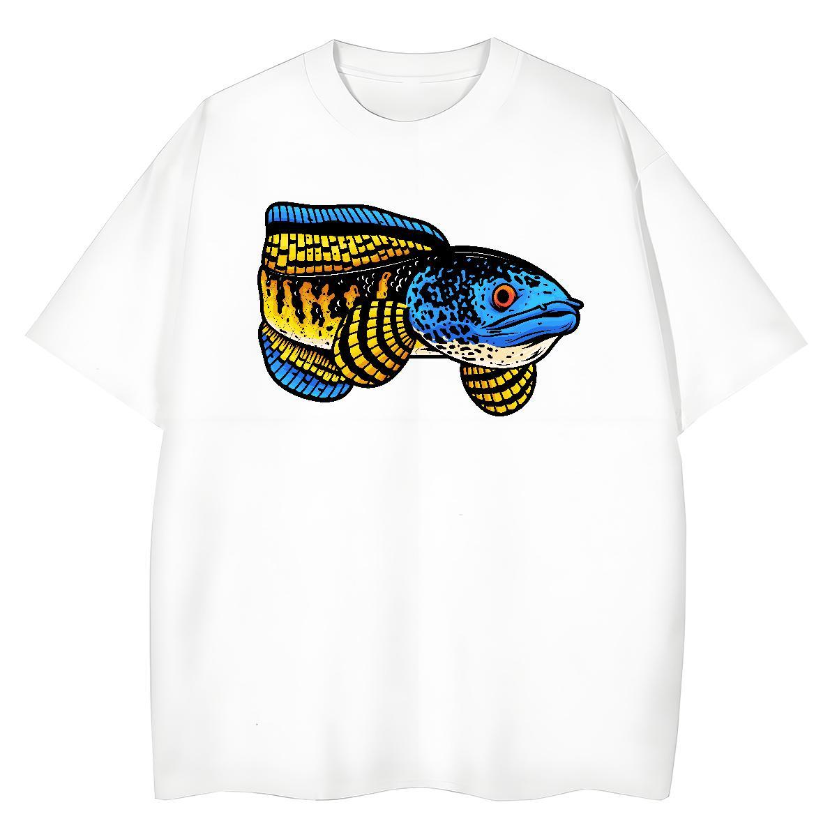 Soft T shirt fish Breathable Short Sleeve Sports Casual Graphic 230g Cotton Tshirt for Man Woman New Designer Tops