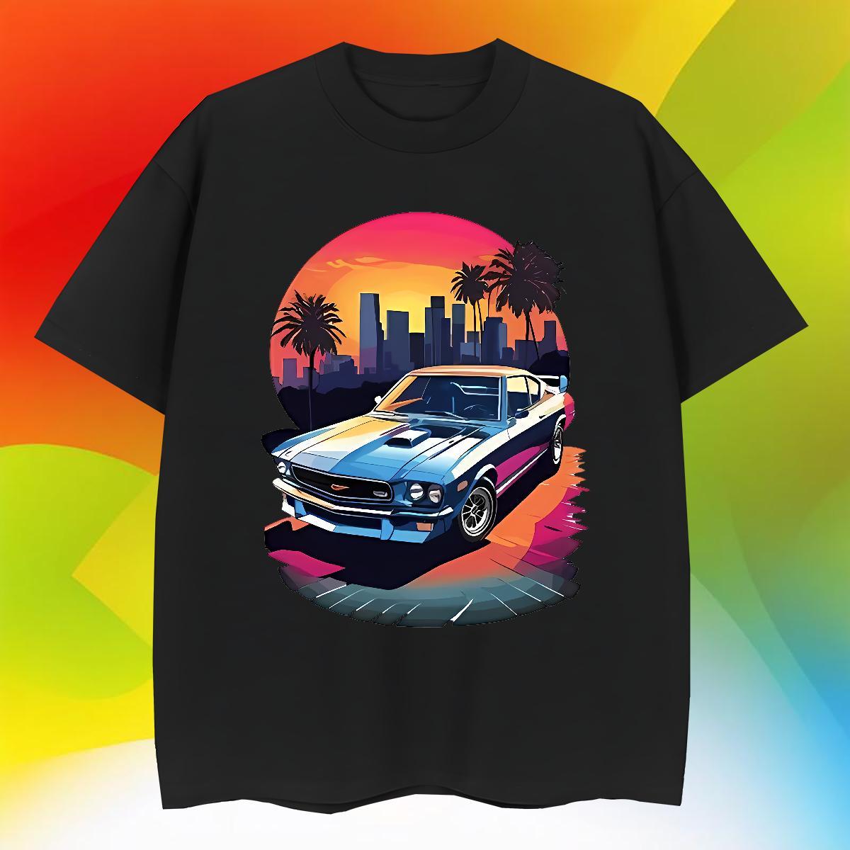Classic Men Tshirts High Street Hip Hop 100% Cotton 230g DIY Logo Oversized Short Sleeve Soft car Man T Shirts New Arrival Tee Shirt