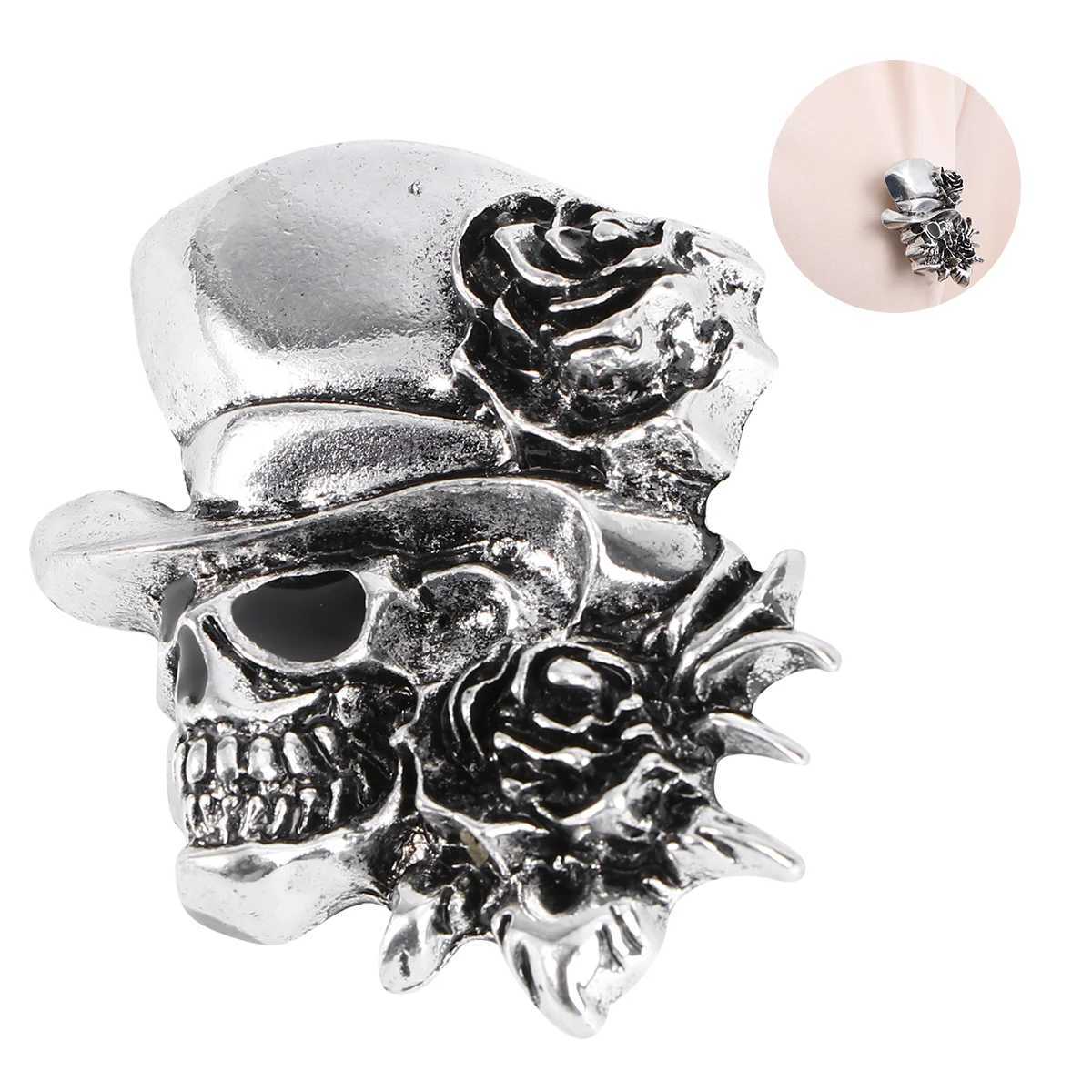 Fashionable Breastpin Halloween Skull Pirates Fashion Party Costume Decoration W240815