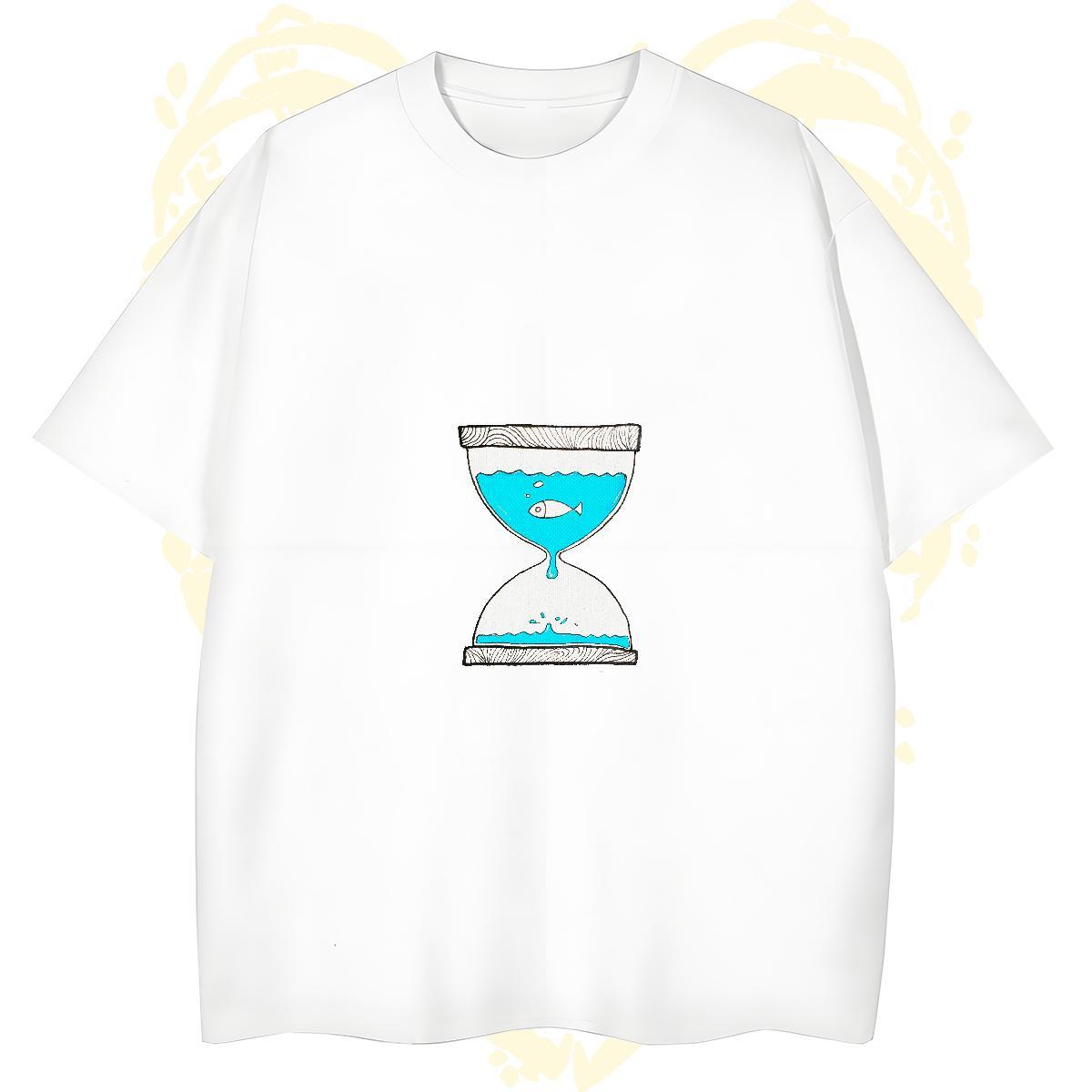 Free Shipping T-Shirts for Men fish O-Neck Short Sleeve Casual DIY Anime 230g Cotton Men Clothes T-Shirt Classic Casual Top Tees