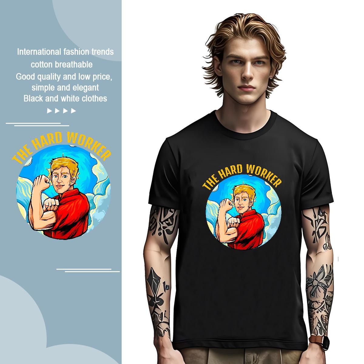 Man T Shirts 230g Cotton portrait Daily Wear Short Sleeve O-Neck Customized Tshirt for Man Woman Classic Cool Design Polos