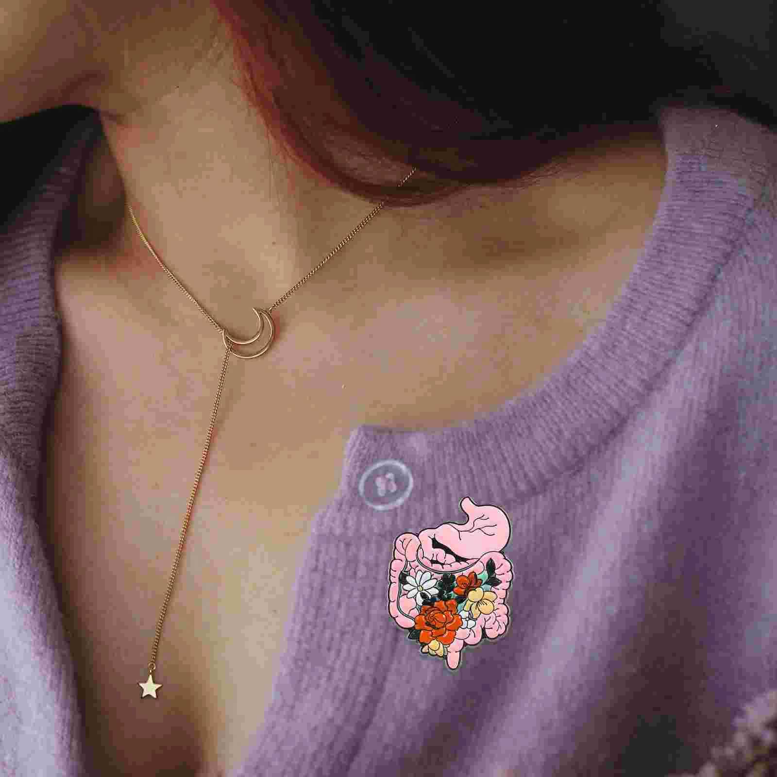 5 Brain Brooch battery metal brooches biological backpacks shawls clothing hats enamel womens brooches W240815