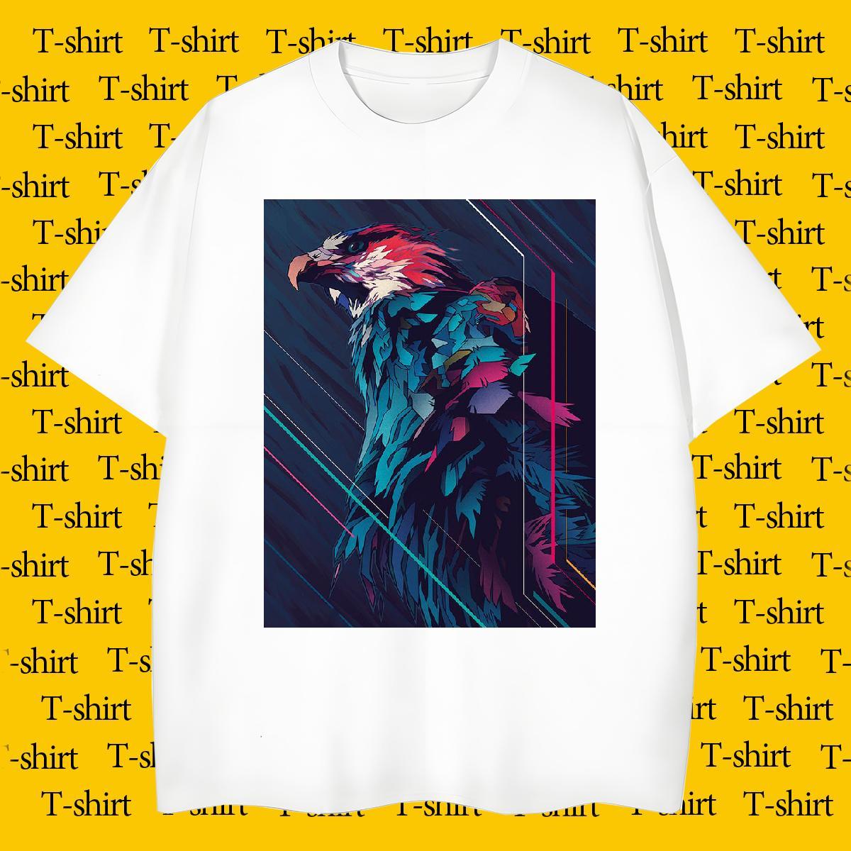 Unisex Men Tees Sports Casual 230g 100% Cotton Custom Print Oversized Breathable eagle T Shirts Men Stylist Wear