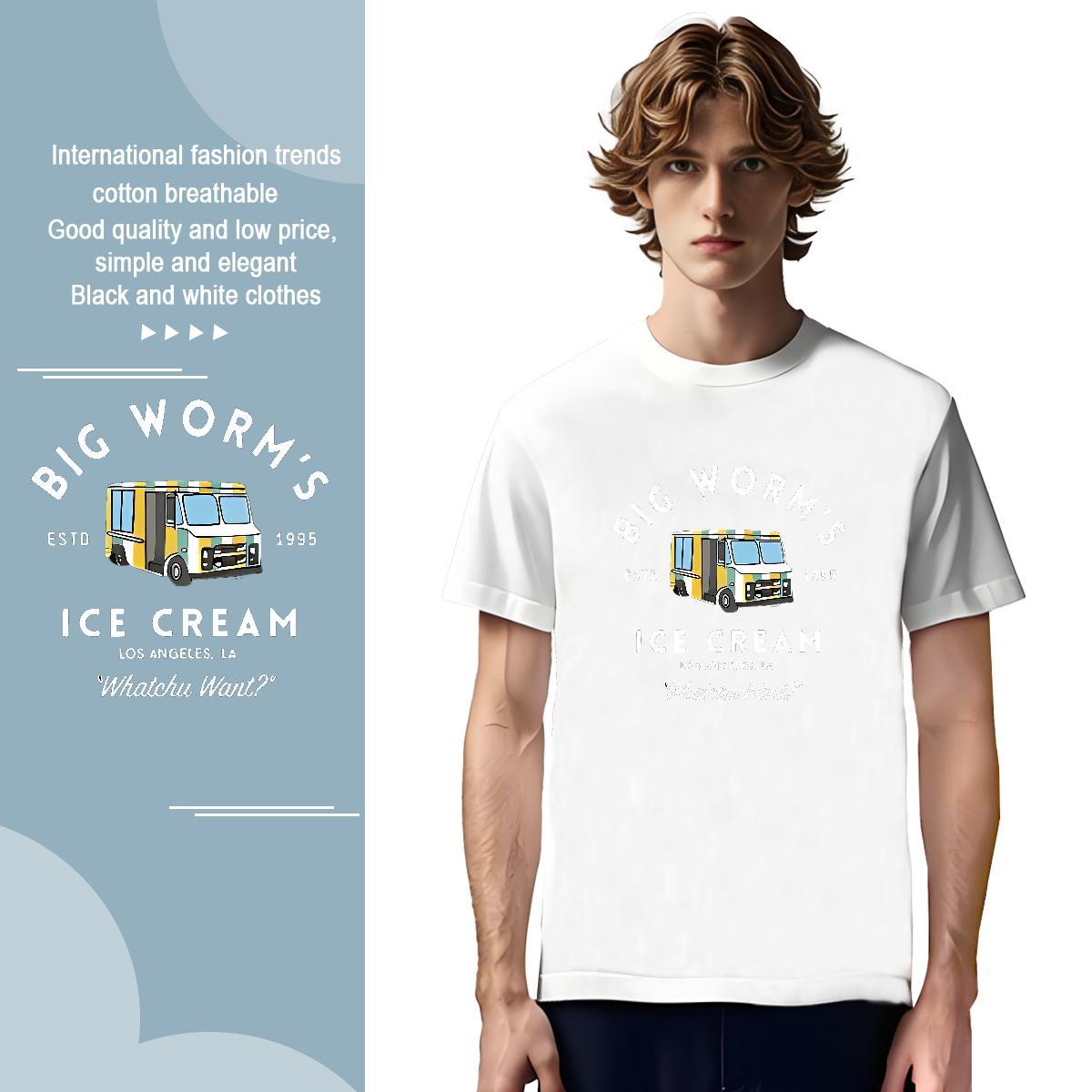 Brand car T shirt Street Wear Men Tshirts 230g 100% Cotton DIY Breathable Crew Neck White Plus Size Tops Shirt