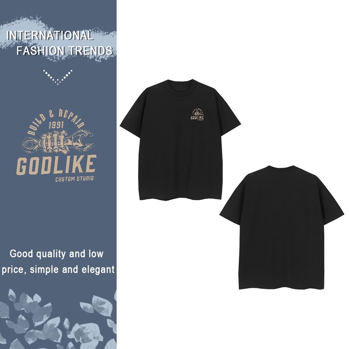 Popular logo Men T Shirts Street Wear Men Tees 230g Pure Cotton Casual New Round Neck Short Sleeve Customized Tee Shirt