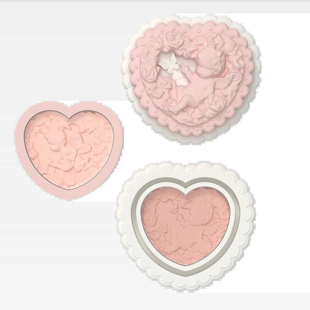 Makeup Blush Angel Relief Powder Blusher Double Color Apricot Smoke Cruelty-Free Powder Blush - ShapeContour Highlight Face Y240815