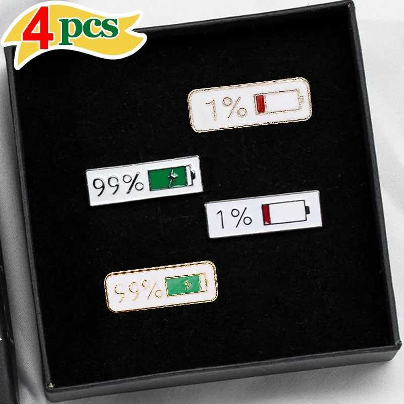 Creative Power Brooches Cute Enamel Classic Square Brooch Brand Interesting Emotion Percentage Medal Fashion Couple Pin Jewelry Lover W240815