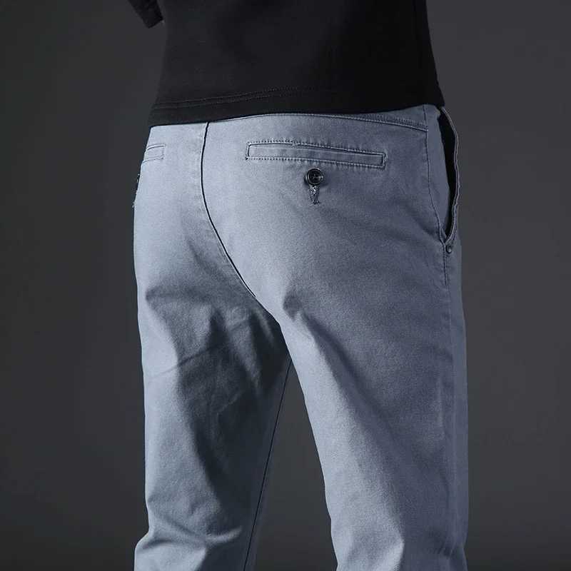 Mens luxury clothing casual pants mens cotton ultra-thin striped Chinos Fashion Trouser mens fashion brand basic mens pants 2023W240725