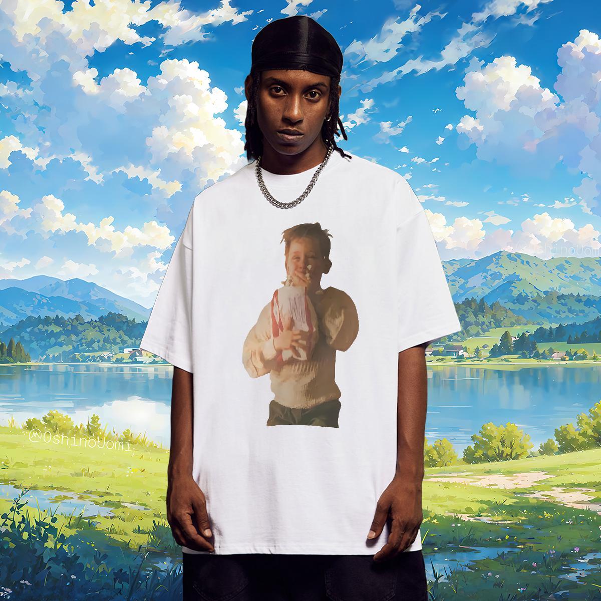 T Shirts Men 230g Pure Cotton portrait Beach Breathable Custom Cartoon Men Tees Fashion Designer Loose Tops