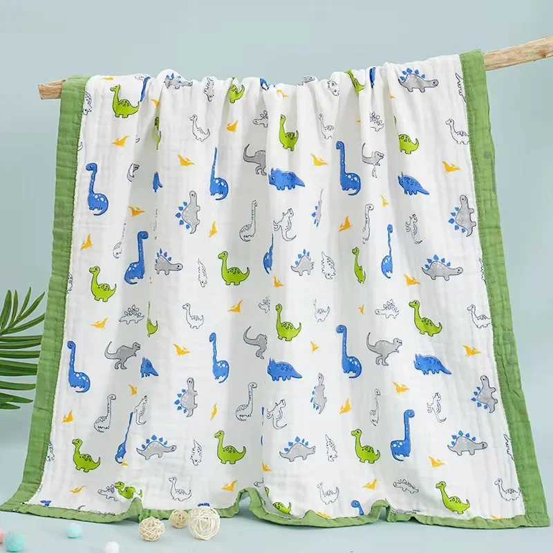 1Muslin Boy Girl Kids Children Sleep Blanket Swaddle Bath Towel 100% Cotton Soft Lightweight Warm Newborn Wrap Baby Blanket Y240815