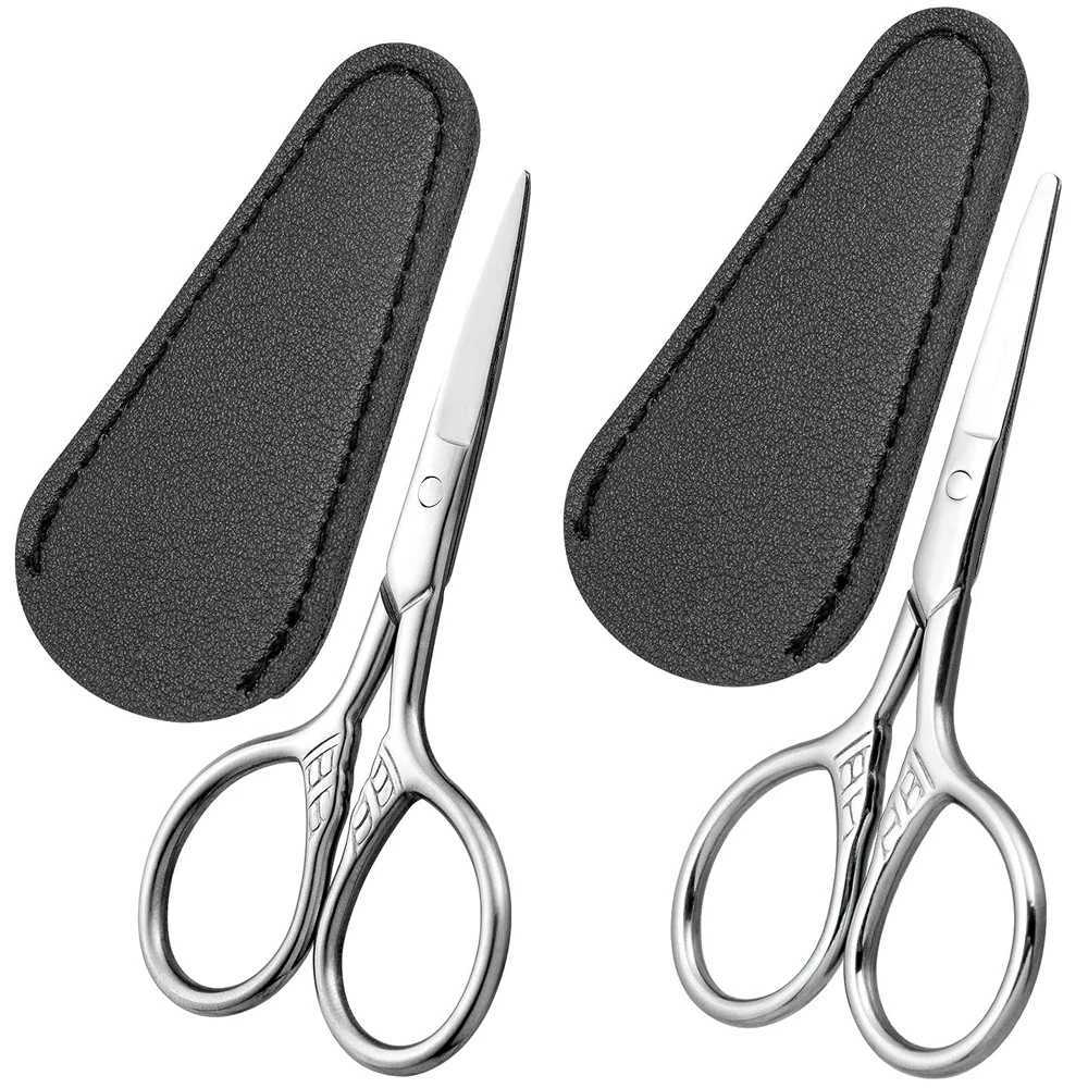 1 piece of stainless steel beard hair clipper shaving clipper professional makeup eyebrows nose nails keratin cutting tool W240814