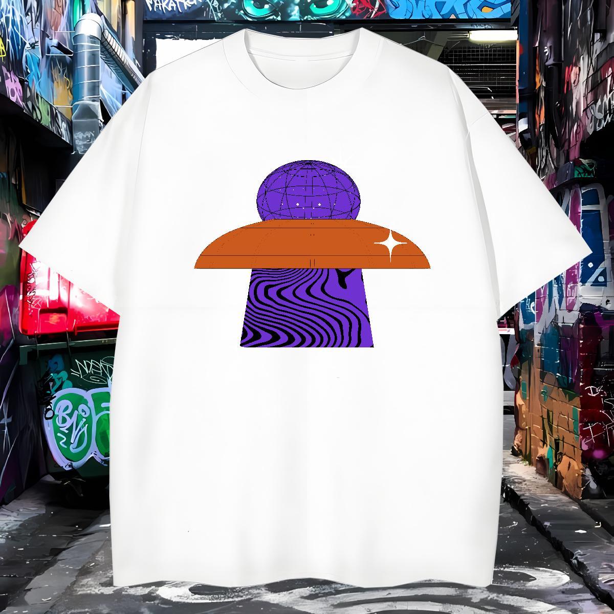 Men T Shirts 100% Cotton 230g universe Street Crew Neck Black White Men Clothes T-Shirt Factory Direct High Quality Polos