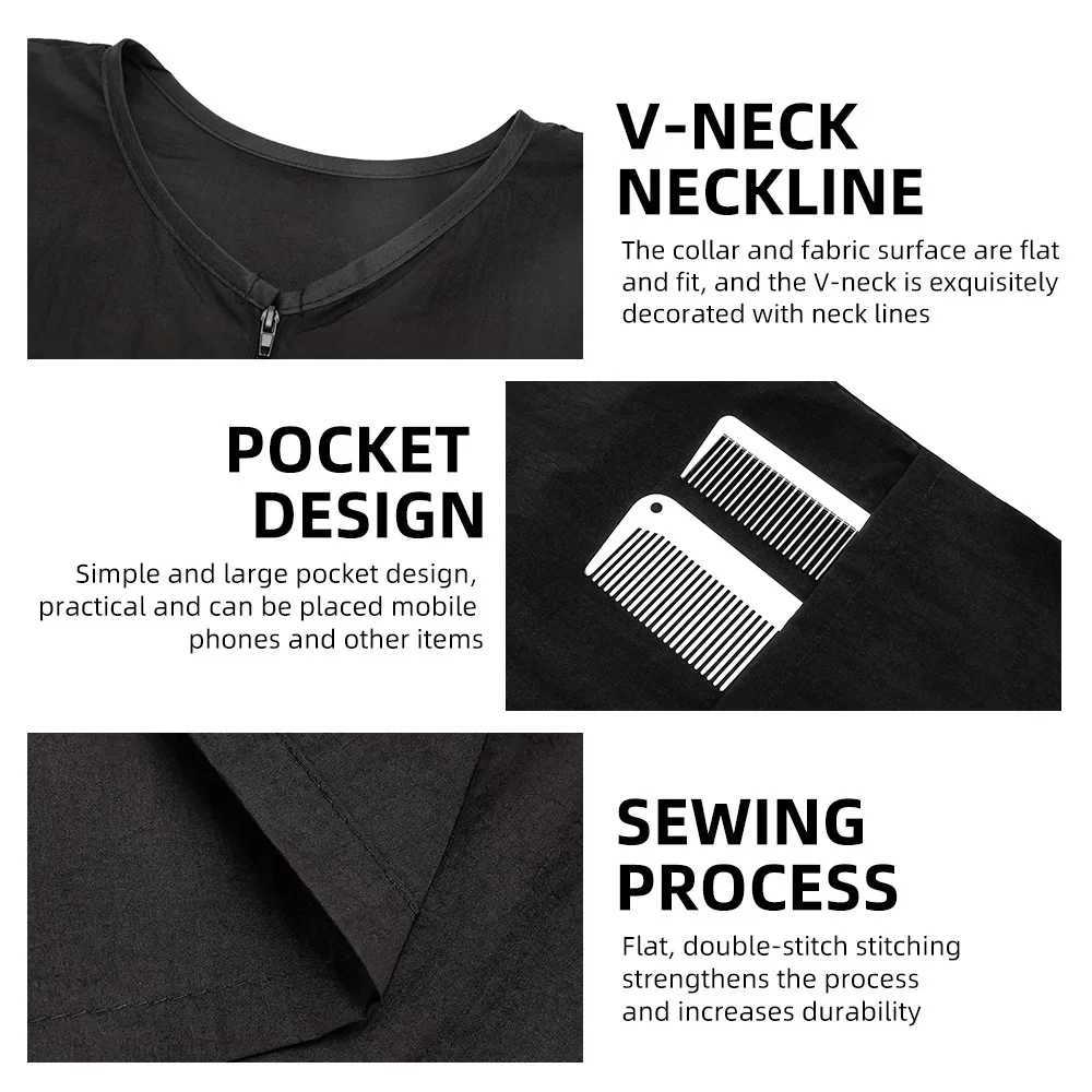 Hairdressing long sleeves haircutting shawls waterproof hairdressers cutting dresses anti-static hairstyles fabric salons W240814