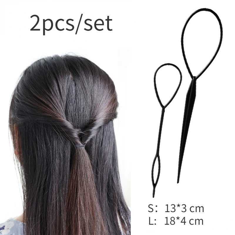 1-4pcs hair braiding roller hair braiding tool holder clip womens wave braiding tool braided hair twisted styling accessories 4style W240814