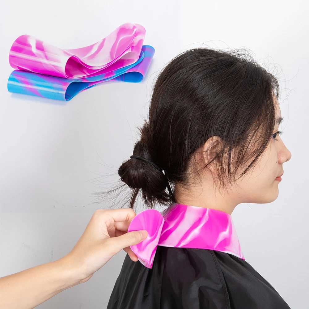 Colored silicone stylist cuts collars hair dyes shawls waterproof necks shawls salons professional hairdressers shawls W240814