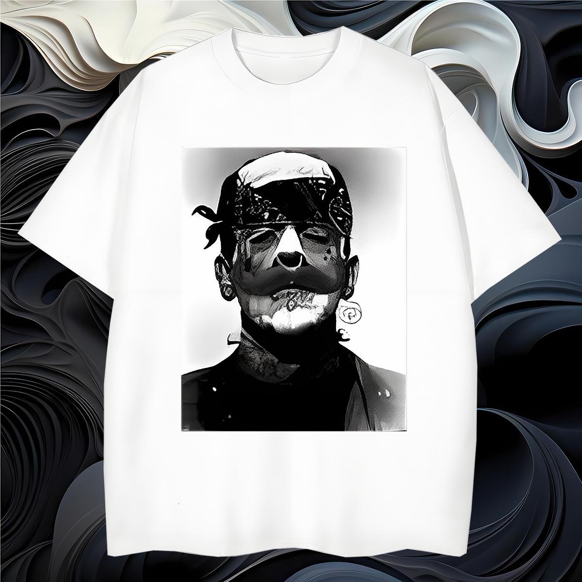 T-Shirts for Men 230g Cotton portrait Street Casual Short Sleeve O-Neck Custom Anime Tshirt for Man Woman Fashion Design Loose Top Tees