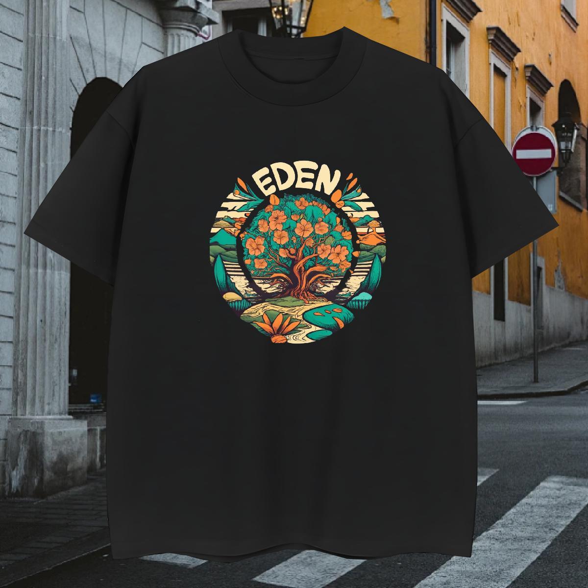 Mens T Shirts 230g Cotton flower Street Wear O Neck Short Sleeves Graphic Men Tees 2024 High Quality Tops Shirt