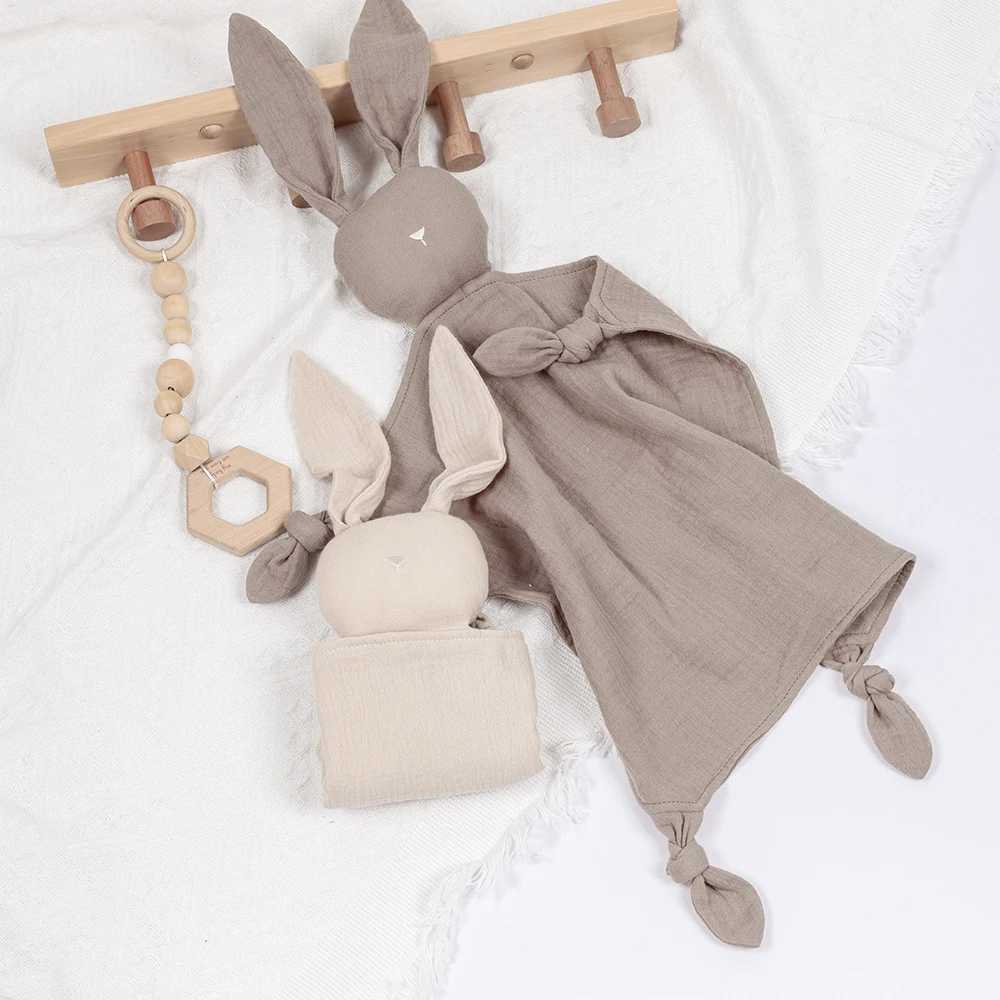 Baby Cotton Muslin Comforter Blanket Soft Newborn Sleeping Dolls For Kids Fashion Sleep Toy Soothing Towel Bibs Y240815