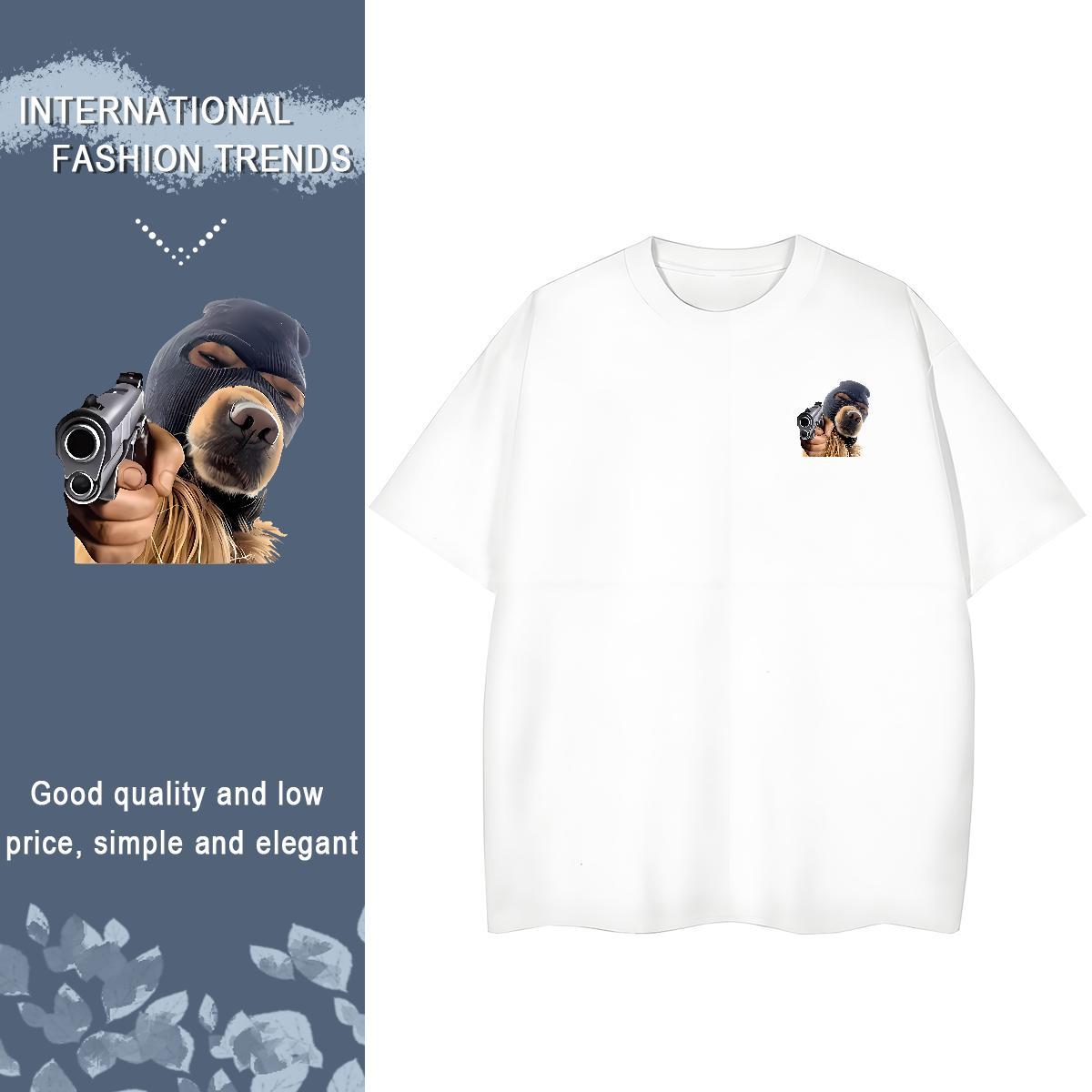 T-Shirts 230g Cotton Street Wear Pure Cotton DIY Anime Men Clothes T-Shirt Custom Unisex Tees