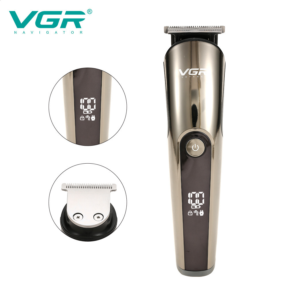 Original VGR Professional Clipper For Men Rechargeable Hair Trimmer 9000Rpm Motor Electric Beard Haircut Barber Hine 8W 240709