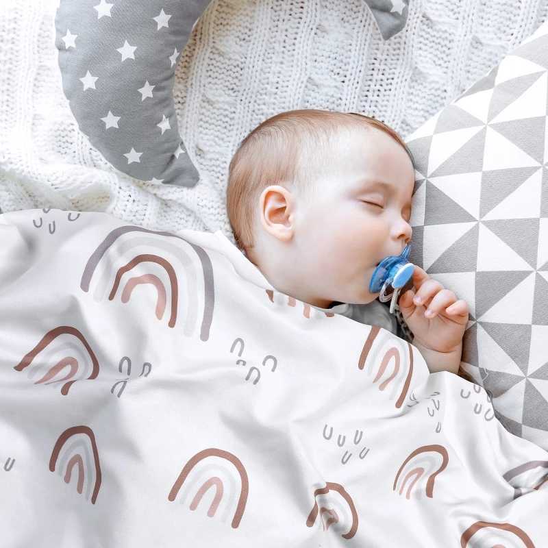 Baby cotton thin ultra soft flange velvet blanket newborn baby blanket striped cotton bag bed cover bubble 100x76cmW240810