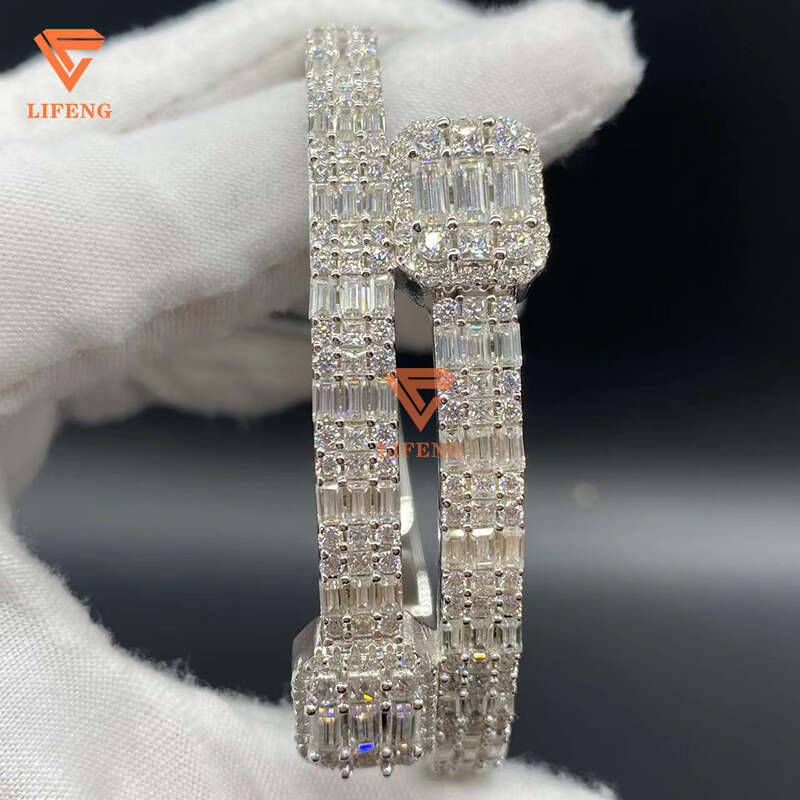 Hot Selling Jewelry Fashion D VVS Moissanite Diamond Sier Classics Bracelet For Men And Women