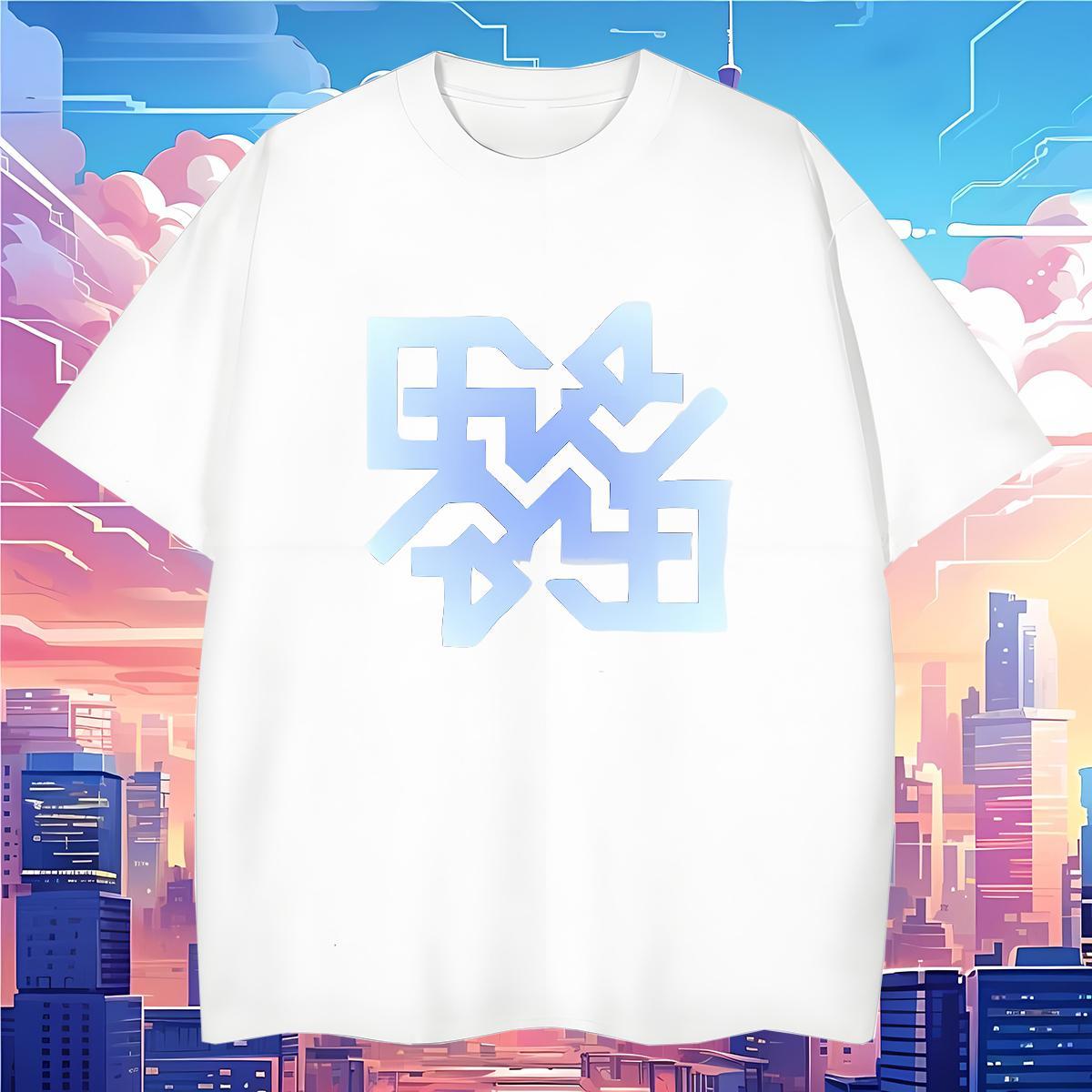 T Shirts Men 100% Cotton 230g blue Street Casual O Neck Short Sleeves Custom Cartoon Tshirt for Man Woman 2024 Summer Designer Tshirts