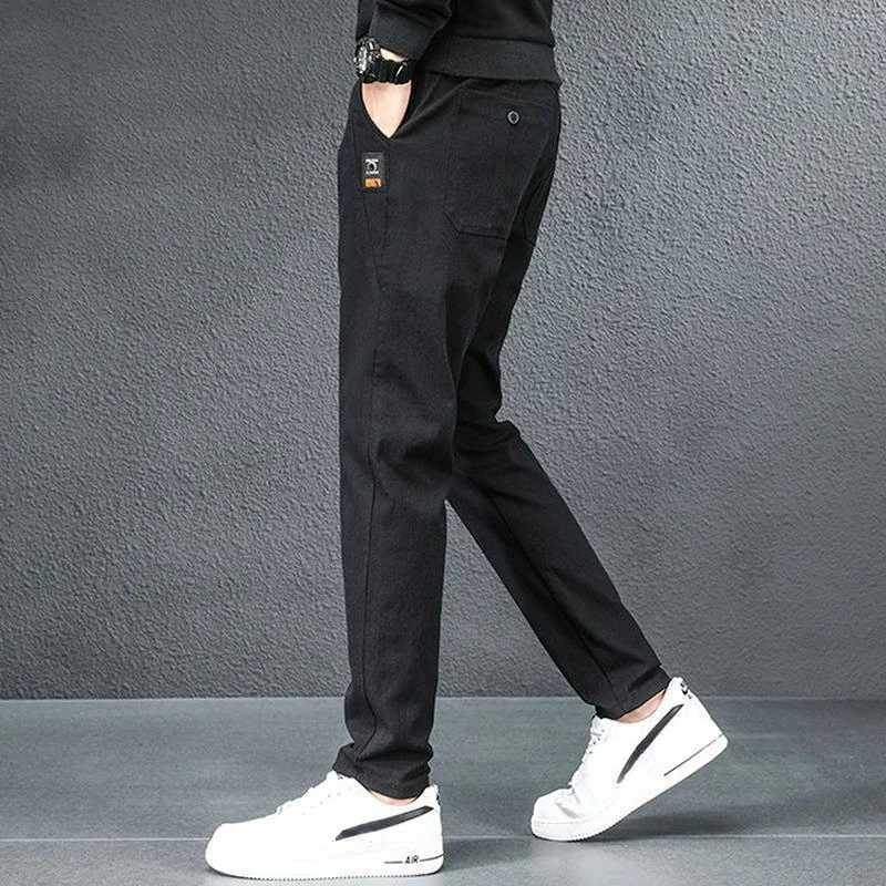 Trouser mens slim fit mens casual pants business pocket free delivery cotton fashion sales streetwear Harajuku new fashionW240725