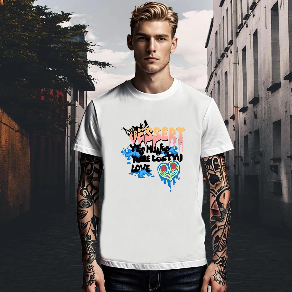 Loose Fit Men Tees Outdoor 230g 100% Cotton DIY Printed Breathable Crew Neck letter T Shirts Men Wholesale Tops