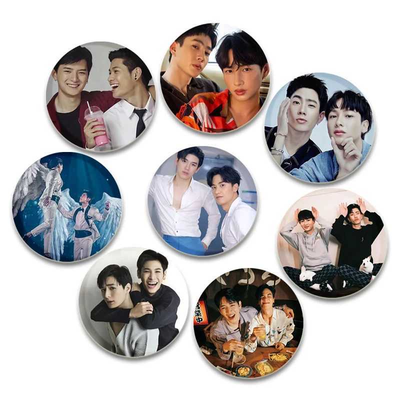 Thai idol star brooch Singto Krist Off Gun Tay New Badge handmade tinplate brooch backpack clothing accessory brooch W240815