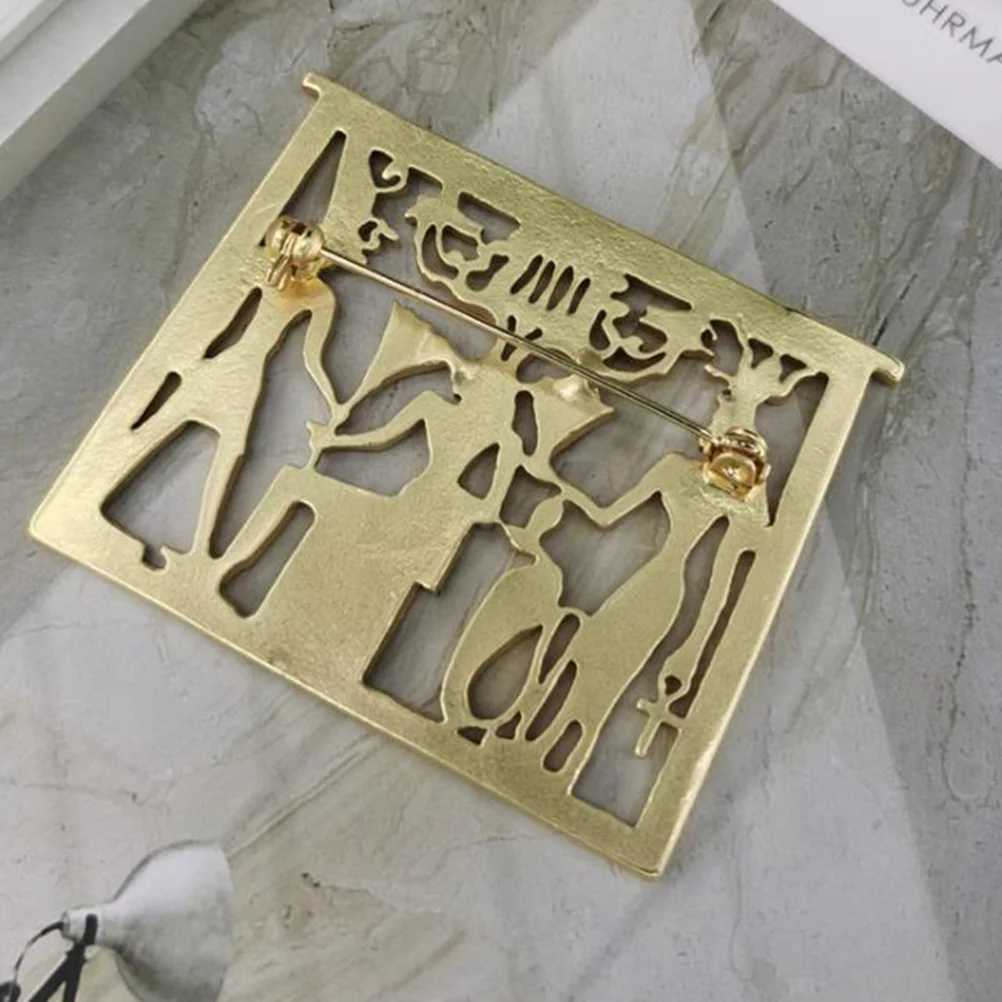 2 pieces of retro style Egyptian Pharaoh brooch decorative brooch gift alloy brooch W240815