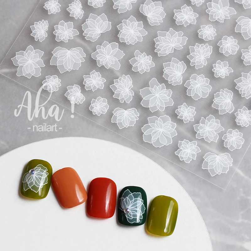 1pc Cute White Cloud Nail Stickers Ultra Thin Nail Art Stickers Self Adhesive Decals Star Moon/Flower/Clouds Kawaii Nail DecalsXJ240814