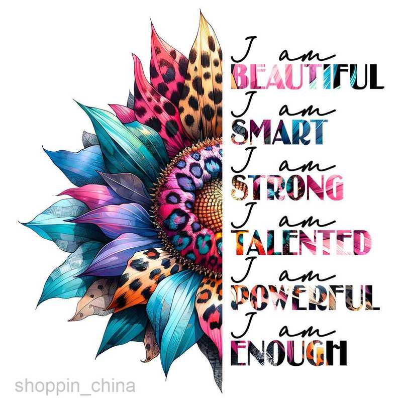 Sewing Notions & Tools Inspirational sublimation hand drawn watercolor text clothing printing hot stamping stickers
