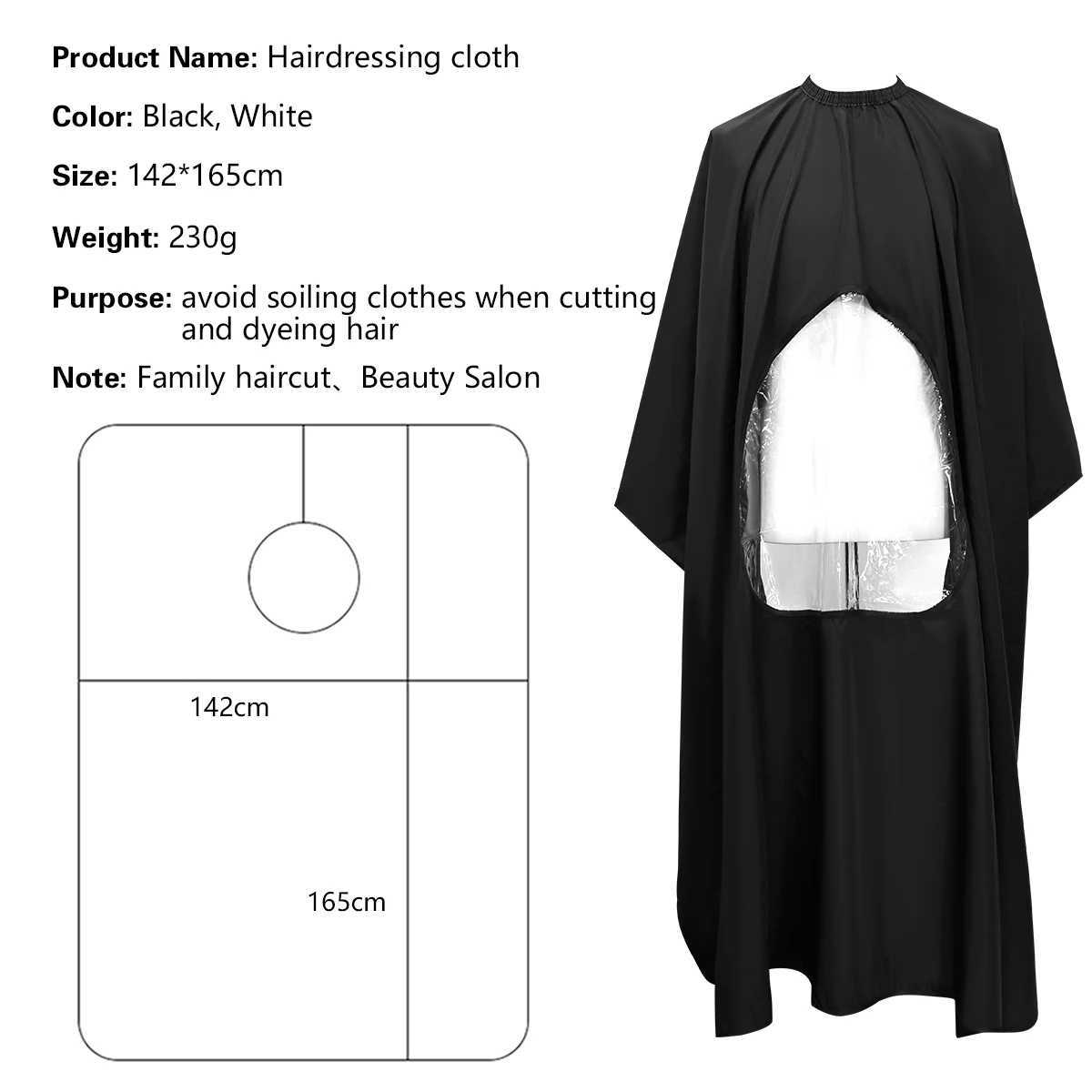 Barber apron transparent anti-static hair shawl waterproof apron eagle shawl salon barber styling tool W240814