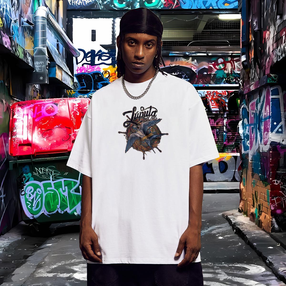TOP Quality T-Shirts for Men bird Breathable Crew Neck Sports Casual Custom Printed 230g Cotton Men Tops Tees 2024 New Top Tees