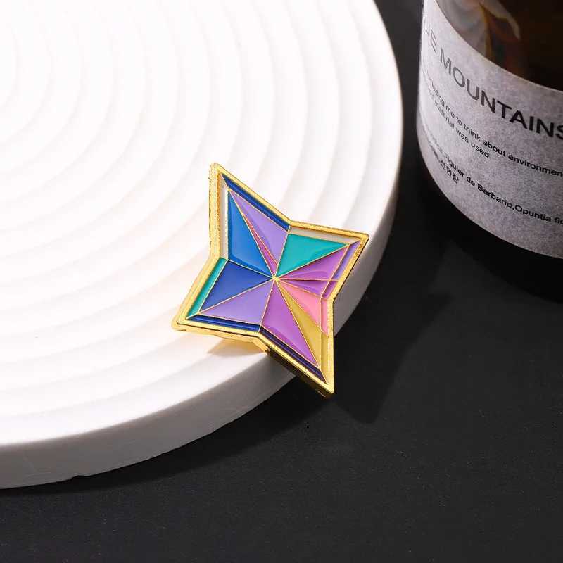 Enamel Pin Quadrilateral Creative Personality Jewelry for Backpack Collar Metal Badge Womans Brooch for Fans Gift Wholesale W240815
