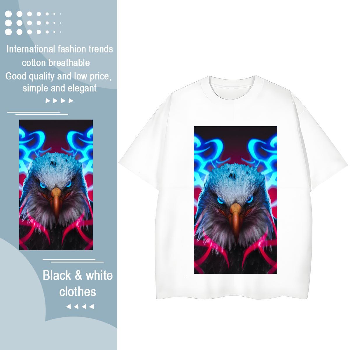 Cool Design T Shirts Men eagle Breathable Short Sleeve Sport Custom Big Size 230g Pure Cotton Men Tshirts Customized Top Tees