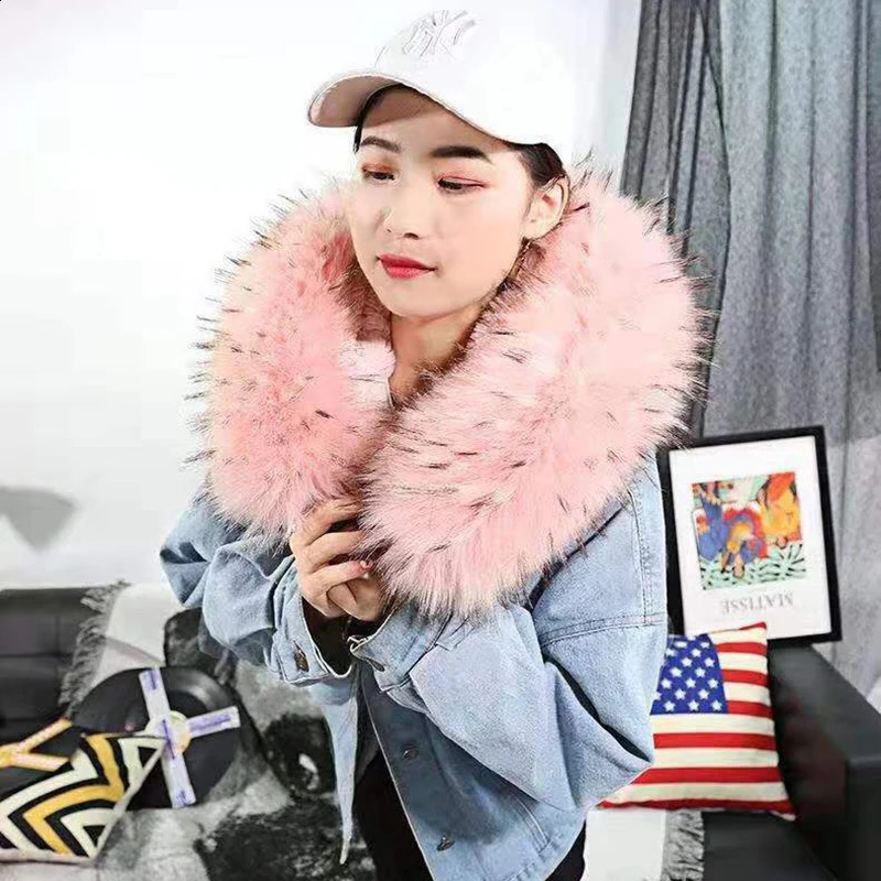 Gidyq Women Thick Warm Denim Jacket Korean Fashion Streetwear Fur Loose Coats Winter Female Casual Patchwork Hooded Outwear 240814